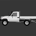 White Single Cab Pickup Truck With Open Cargo Bed Exterior Design