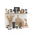 Elegant Kitchen Utensils Featuring Wooden Cutting Boards Coffee Brewers Mugs Spice Grinders And Dried Plants