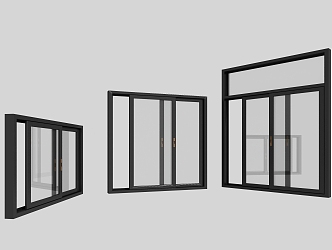 modern sliding window 3d model