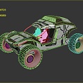 Modern Beach Vehicle All-terrain Vehicle Toy Car Four-wheeler 3d model