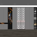 Modern Wine Cabinet With Glass Doors And Wine Bottles Storage In Interior Design