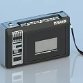 Craig Black Vintage Portable Headphone Speaker With Buttons Display Screen And Strap