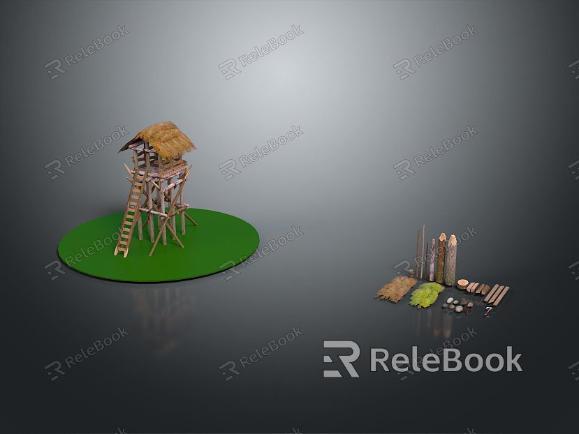 Tower defense sentry tower tower air defense watchtower observatory observatory observatory tower loft model