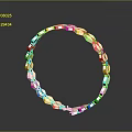 Elegant Golden Bracelet With Geometric Metallic Linked Pieces And Shiny Finish