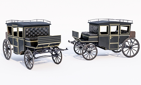 Jane European carriage old carriage 3d model