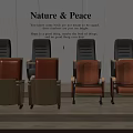 Simple Comfortable Chairs With Wooden Frame And Colorful Seats Details