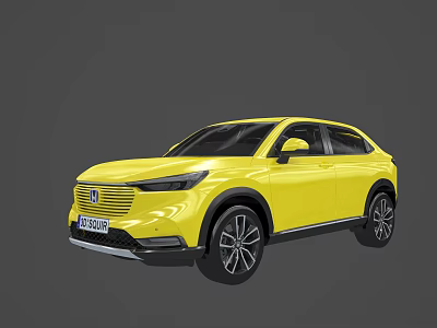 Yellow Honda SUV Electric Vehicle Featuring Modern Design And Stylish Exterior 3d model