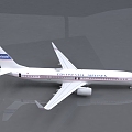 Modern Aircraft United Airlines Boeing Aircraft Simplified Edition 3d model