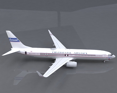 Modern Aircraft United Airlines Boeing Aircraft Simplified Edition 3d model