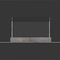 Metal Mesh Fence With Concrete Base On Platform Structure For Safety Protection