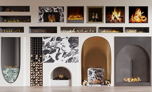 Modern Fireplace 3d model