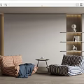 Modern Lazy Sofa Caterpillar Sofa 3d model
