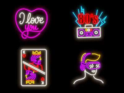 Modern Decorative Lights Internet Celebrity Neon Lights 3d model