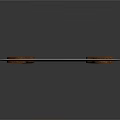 Curved Weapon Knife With Wooden Handles And Silver Sharp Blade Design