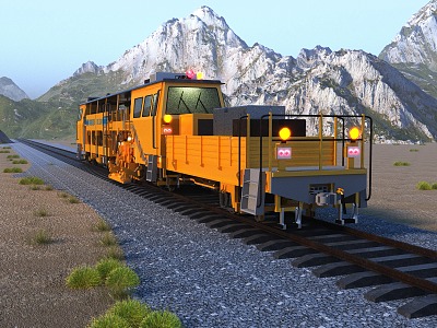 Modern tamping trucks 3d model