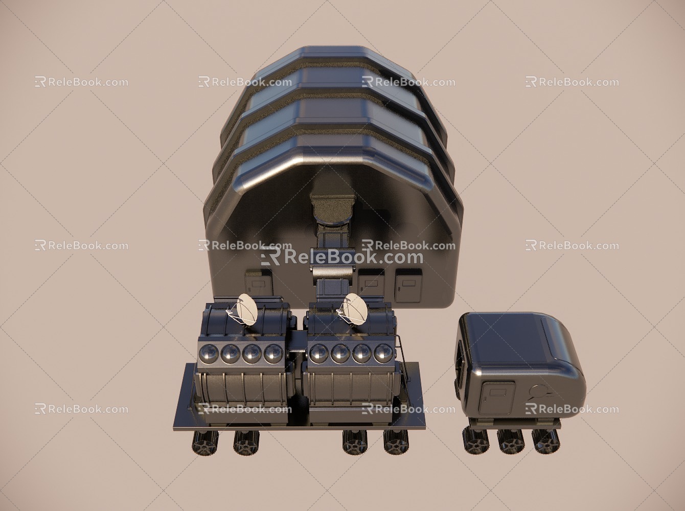 Moon moving container 3d model