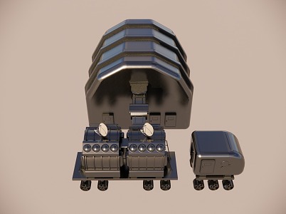 Moon moving container 3d model