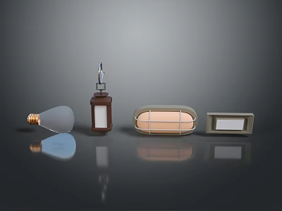 Modern Home Interior Light Fixture Combination With Different Decorative Styles And Designs 3d model