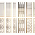 Decorative Room Partitions With Various Geometric Patterns And Modern Line Designs 3d model