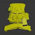 Stylish Red Backpack With Decorative Pendants Small Items And Lantern Tag Design
