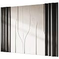 Modern Interior Wall Paneling Design With Sleek Wooden Texture And Decorative Lines