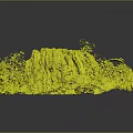Wooden and Stone Tree Stump Adorned With Green Moss Small Plants and Natural Texture