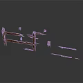 Rustic Broken Wooden Fence With Splintered Planks And Weathered Posts