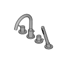 Modern faucet simple bathtub faucet 3d model
