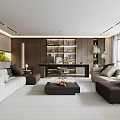 Modern Bright Spacious Office Interior With Comfortable Lounge Area And Elegant Wooden Decor Design