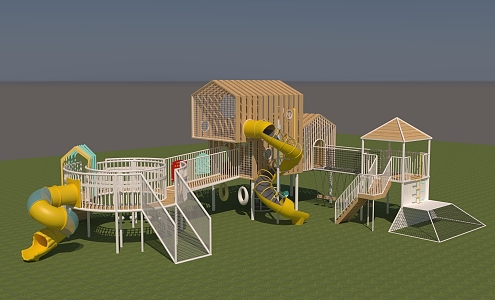 Large outdoor amusement equipment 3d model