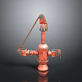 Copper Metallic Mechanical Apparatus With Multiple Arms Spring Structure And Industrial Design
