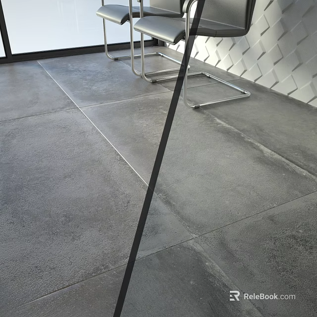 Gray Modern Floor Tiles With Textured Surface For Indoor Sleek Design 3d model 