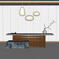 New Chinese Reception Desk Reception Desk 3d model