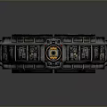 Circular Metallic Mechanical Device With Detailed Panel Structure And Futuristic Elements