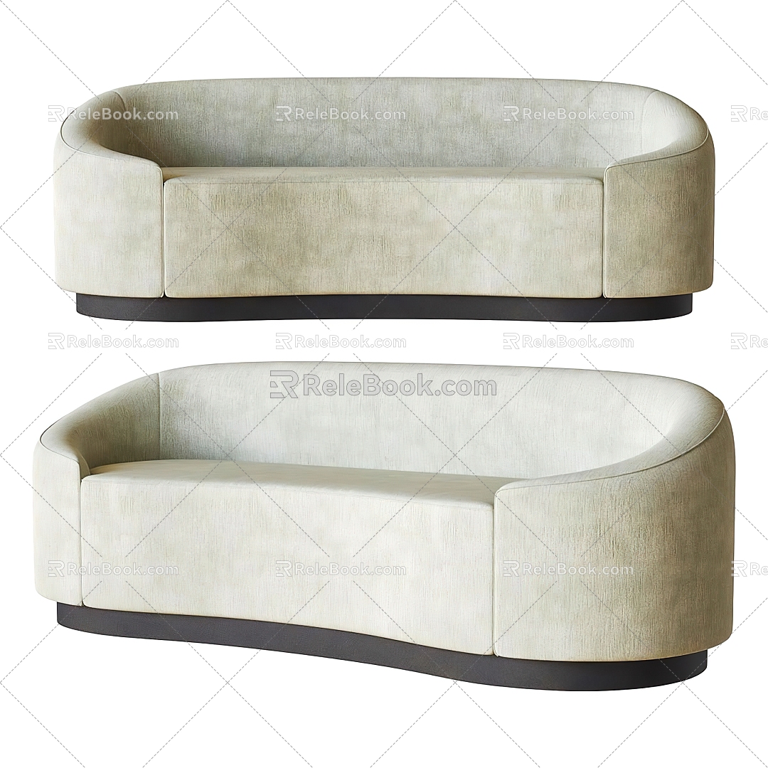 Special-Shaped Sofa Fabric Multi-Person Sofa Curved Sofa Punt model