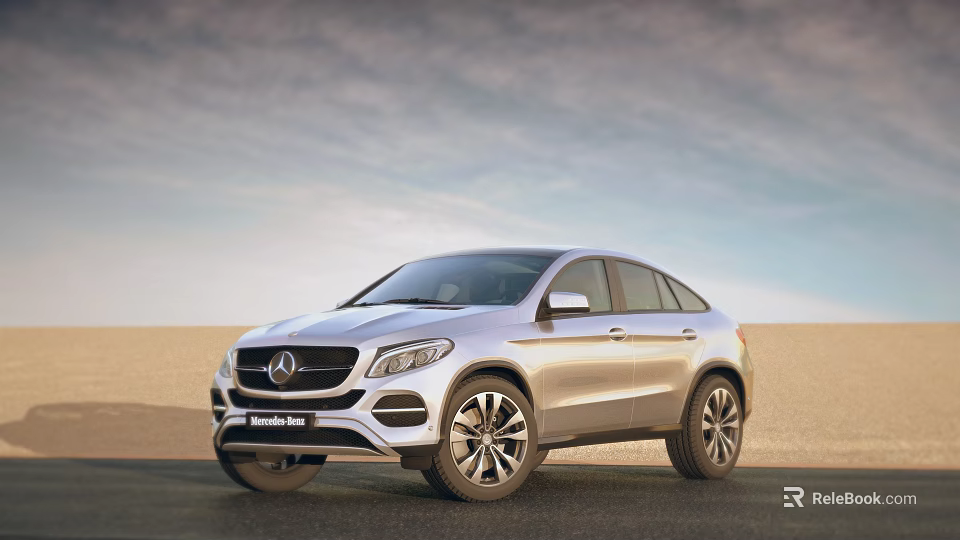 Mercedes Benz Silver SUV With Sleek Modern Exterior Design On Open Road 3d model 