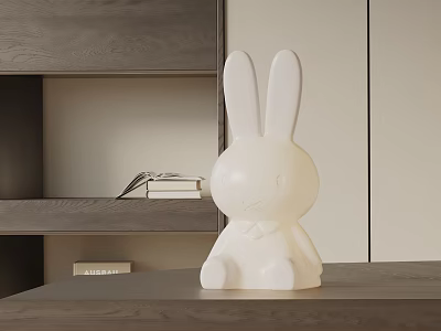 White Rabbit Shaped Decorative Table Lamp for Home Desk Modern Design 3d model