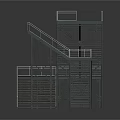 Industrial Metal Platform Equipment With Stairs Support Frames And Safety Railings