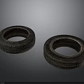 Two Car Tires Automotive Components High Quality Rubber Vehicle Parts