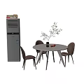 Round table floor air conditioning air conditioning dining table 3d model