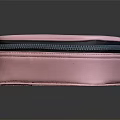 Pink Smooth Rectangular Storage Case With Blue Zipper And Glossy Surface 3d model