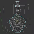 Magic Potion Weapon With Orange Cap Transparent Body And Pink Liquid