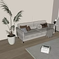 Double sofa 3d model