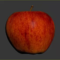 Fresh Red And Yellow Striped Apple On Dark Background With Shiny Surface