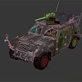 Armored Military Vehicle With Camouflage Paint Top Mounted Weapon And Rugged Exterior Design