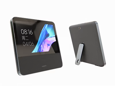 Smart Device With Screen And Stand Displaying Interface 3d model