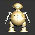 Robot Assistant Small Robot Butler Robot Butler Figure Game Figure 3d model
