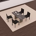 Modern Italian Dining Table and Chair Combination Italian Luxury Dining Table and Chair Combination Italian Dining Table and Chair Combination Modern Dining Table and Chair Combination 3d model