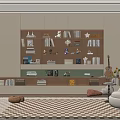 Stylish Full Wall Built In Bookcase With Warm Ambient Lighting For Cozy Modern Living Room