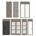 Contemporary Hinged Doors With Wooden And Glass Panel Designs In Multiple Color Options